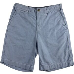 Polo Ralph Lauren Chambray Shorts Men's 30 Light Blue Relaxed Fit Flat Front 9"‎